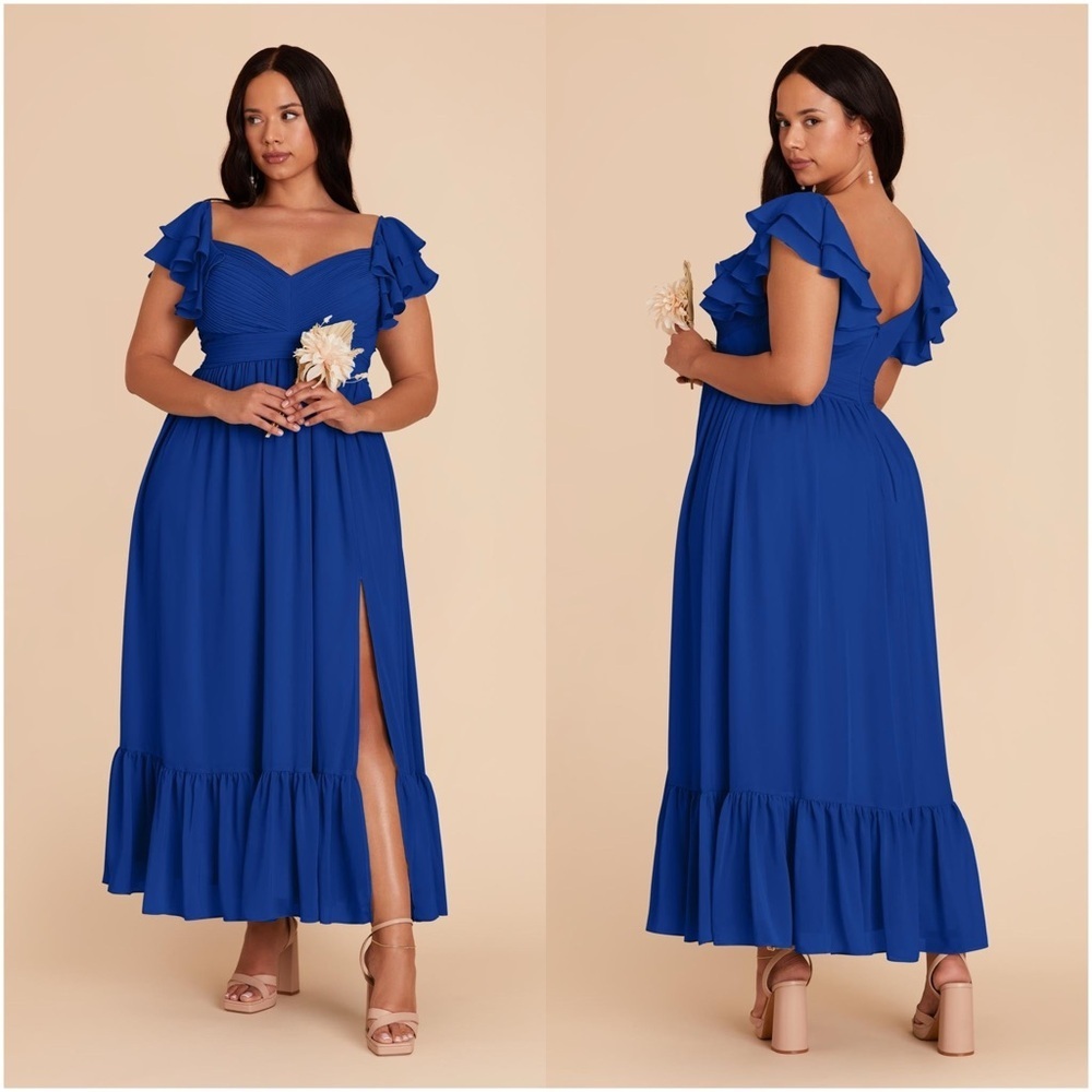 BIRDY GREY Michelle Dress In Cobalt Blue Chiffon